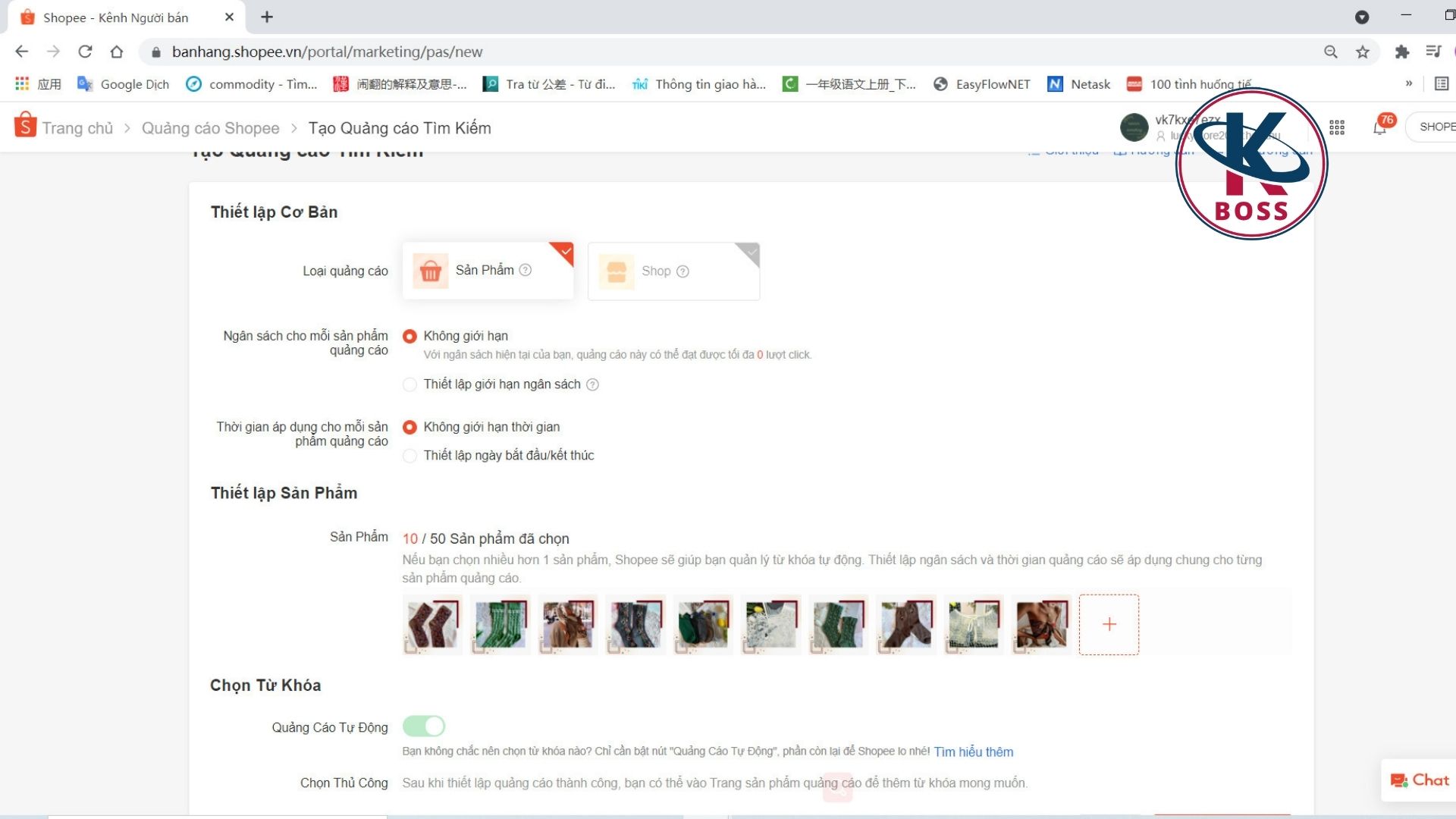 Đấu thầu từ khóa Shopee không hiệu quả