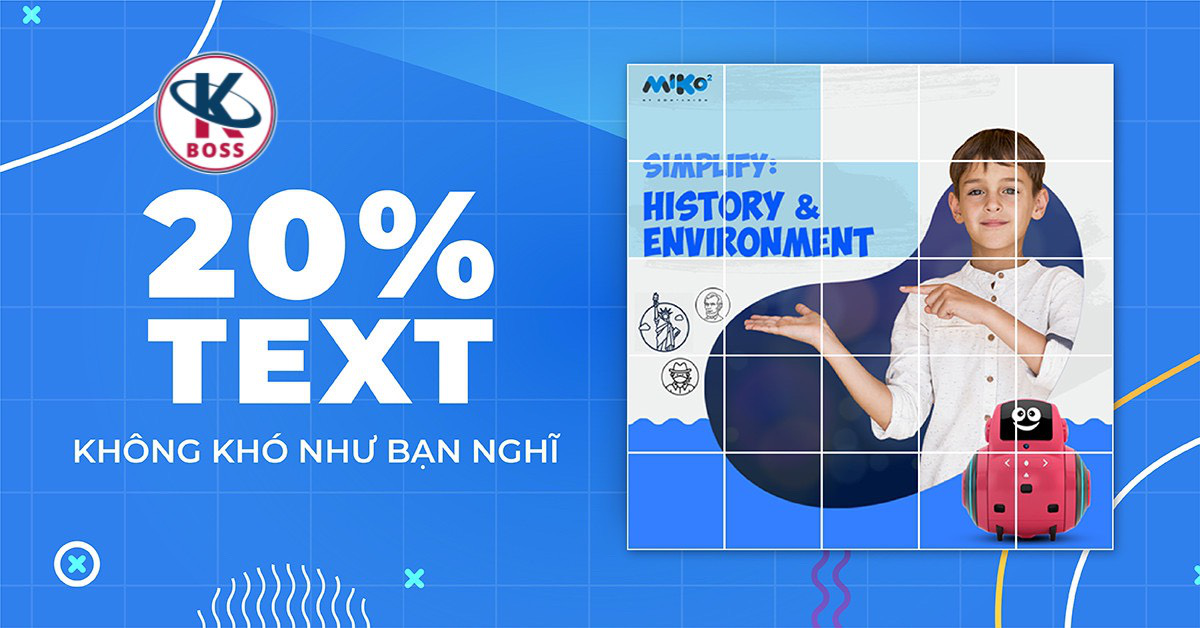 Không được vi phạm >20% Text trong ảnh quảng cáo