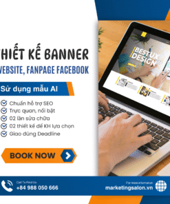 Thiết kế banner facebook, website bằng AI