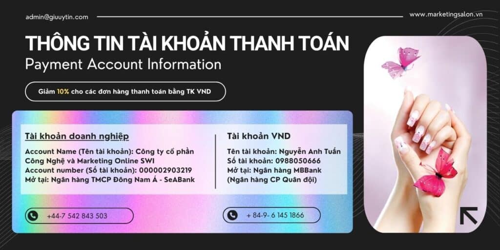Thông tin tài khoản thanh toán
